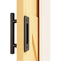 TSMST - Tirador para puerta corredera de madera- color negro- 24 cm